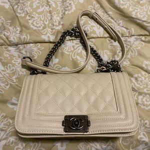 White crossbody purse